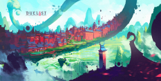 Xaan concept art from the video game Duelyst by Anton Fadeev
