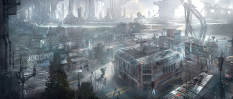 Angel City concept art from the video game Titanfall