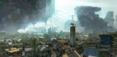 Colony Background concept art from the video game Titanfall by Tu Bui