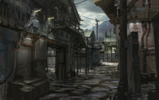 Environment Concept concept art from the video game Titanfall by James Paick