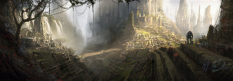 Ruin Temple concept art from the video game Titanfall by Tu Bui
