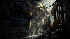 Titan Factory Militia concept art from the video game Titanfall by Tu Bui