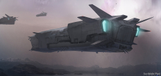 Ship Design concept art from the video game Titanfall by James Paick