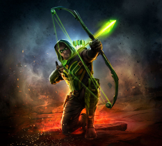 Green Arrow - Marketing Asset concept art from the video game Infinite Crisis