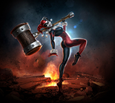 Harley Quinn - Marketing Asset concept art from the video game Infinite Crisis