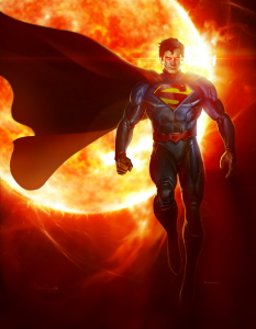 Superman concept art from the video game Infinite Crisis by Phroilan Gardner