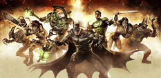 Superheroes concept art from the video game Infinite Crisis