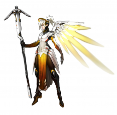 Mercy concept art from the video game Overwatch by Arnold Tsang