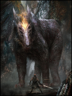 Rune Beast concept art from the video game Hellblade by Mark Molnar