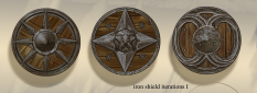 Iron Shield concept art from The Elder Scrolls V: Skyrim by Adam Adamowicz