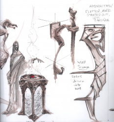 Brazier concept art from The Elder Scrolls V: Skyrim by Adam Adamowicz