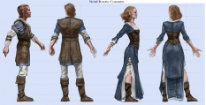 Farmer Clothes Back concept art from The Elder Scrolls V: Skyrim by Adam Adamowicz