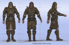 Studded Armor Male concept art from The Elder Scrolls V: Skyrim by Adam Adamowicz