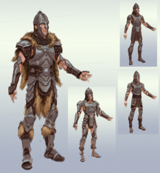 Steel Armor concept art from The Elder Scrolls V: Skyrim by Adam Adamowicz