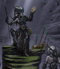 Falmer Armor concept art from The Elder Scrolls V: Skyrim by Adam Adamowicz