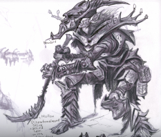 Falmer Armor concept art from The Elder Scrolls V: Skyrim by Adam Adamowicz