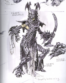 Falmer Armor concept art from The Elder Scrolls V: Skyrim by Adam Adamowicz