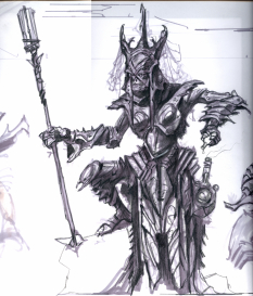 Falmer Armor concept art from The Elder Scrolls V: Skyrim by Adam Adamowicz