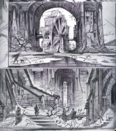 Windhelm Street Wheel House concept art from The Elder Scrolls V: Skyrim by Adam Adamowicz