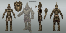 Dwemer Armor Female concept art from The Elder Scrolls V: Skyrim by Adam Adamowicz