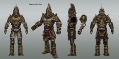 Dwemer Armor Male concept art from The Elder Scrolls V: Skyrim by Adam Adamowicz