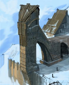 Metal Roof concept art from The Elder Scrolls V: Skyrim by Adam Adamowicz