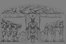 Mural Whale concept art from The Elder Scrolls V: Skyrim by Adam Adamowicz