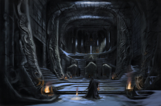 High Hrothgar Rough Sketch concept art from The Elder Scrolls V: Skyrim by Adam Adamowicz