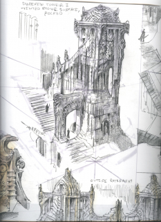 Dwemer Tower concept art from The Elder Scrolls V: Skyrim by Adam Adamowicz