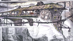 Falls Mill Forge concept art from The Elder Scrolls V: Skyrim by Adam Adamowicz