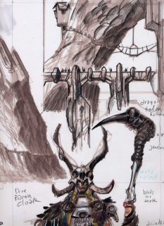 Keep Sketch concept art from The Elder Scrolls V: Skyrim by Adam Adamowicz