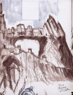 Keep Sketch concept art from The Elder Scrolls V: Skyrim by Adam Adamowicz