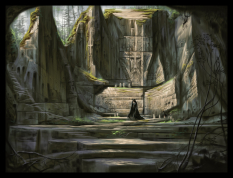 Hagraven Grottoe concept art from The Elder Scrolls V: Skyrim by Adam Adamowicz