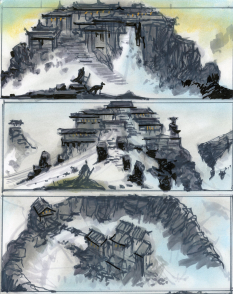 Hero Trial Gate concept art from The Elder Scrolls V: Skyrim by Adam Adamowicz