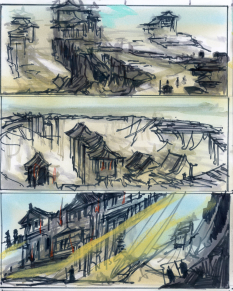 Hero Trial Gate concept art from The Elder Scrolls V: Skyrim by Adam Adamowicz