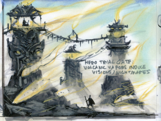 Hero Trial Gate concept art from The Elder Scrolls V: Skyrim by Adam Adamowicz