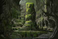 Draugr Necropolis concept art from The Elder Scrolls V: Skyrim by Adam Adamowicz
