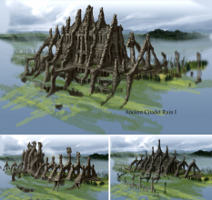 Citadel Ruin concept art from The Elder Scrolls V: Skyrim by Adam Adamowicz