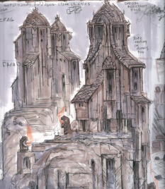 Crag concept art from The Elder Scrolls V: Skyrim by Adam Adamowicz