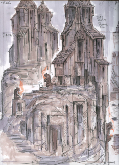 Crag concept art from The Elder Scrolls V: Skyrim by Adam Adamowicz