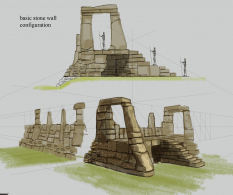 Basic Wall concept art from The Elder Scrolls V: Skyrim by Adam Adamowicz