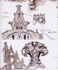 Architecture Concepts concept art from The Elder Scrolls V: Skyrim by Adam Adamowicz