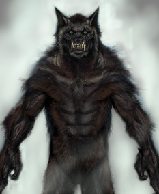 Werewolf Male concept art from The Elder Scrolls V: Skyrim by Adam Adamowicz