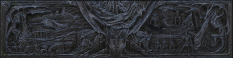 Alduin's Wall concept art from The Elder Scrolls V: Skyrim by Adam Adamowicz
