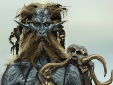 Giant Wip concept art from The Elder Scrolls V: Skyrim by Adam Adamowicz