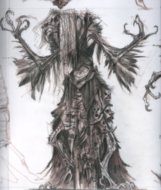 Hagraven concept art from The Elder Scrolls V: Skyrim by Adam Adamowicz