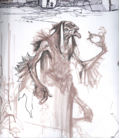 Hagraven concept art from The Elder Scrolls V: Skyrim by Adam Adamowicz