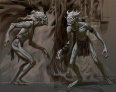 Falmer concept art from The Elder Scrolls V: Skyrim by Adam Adamowicz