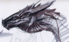 Dragon Head Concepts concept art from The Elder Scrolls V: Skyrim by Adam Adamowicz