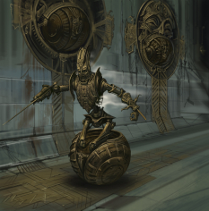 Centurion Sphere concept art from The Elder Scrolls V: Skyrim by Adam Adamowicz